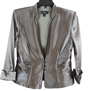 Womens 16 Metallic Shiny Mother of Bride Evening Formal Sophisticated Blazer